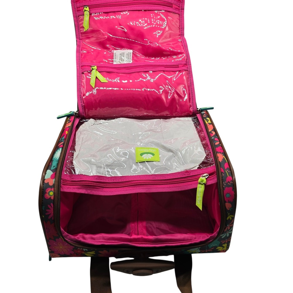 Lily Bloom 15 Carry On Rolling Suitcase Floral Lightweight Travel Bag Women - Picture 4 of 6